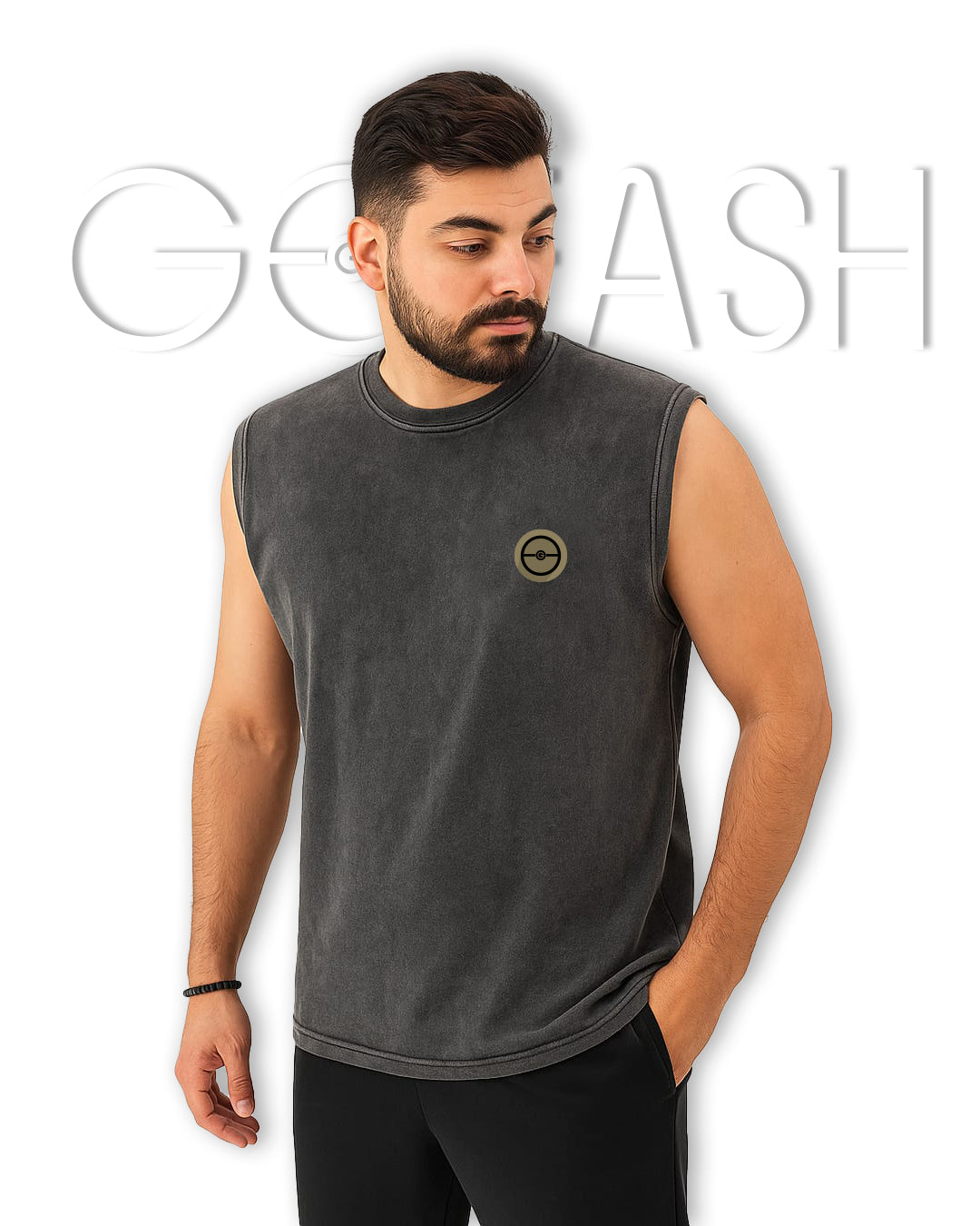 Gray Washed T-SHIRT (Cut)