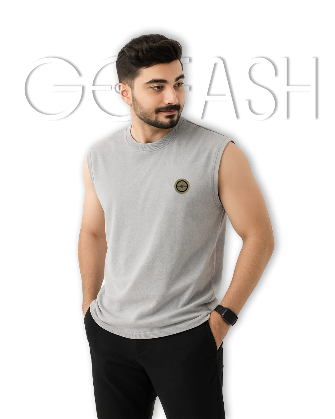 Gray Washed T-SHIRT (Cut)