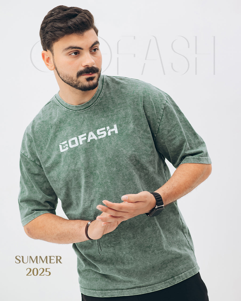 Olive Washed T-SHIRT