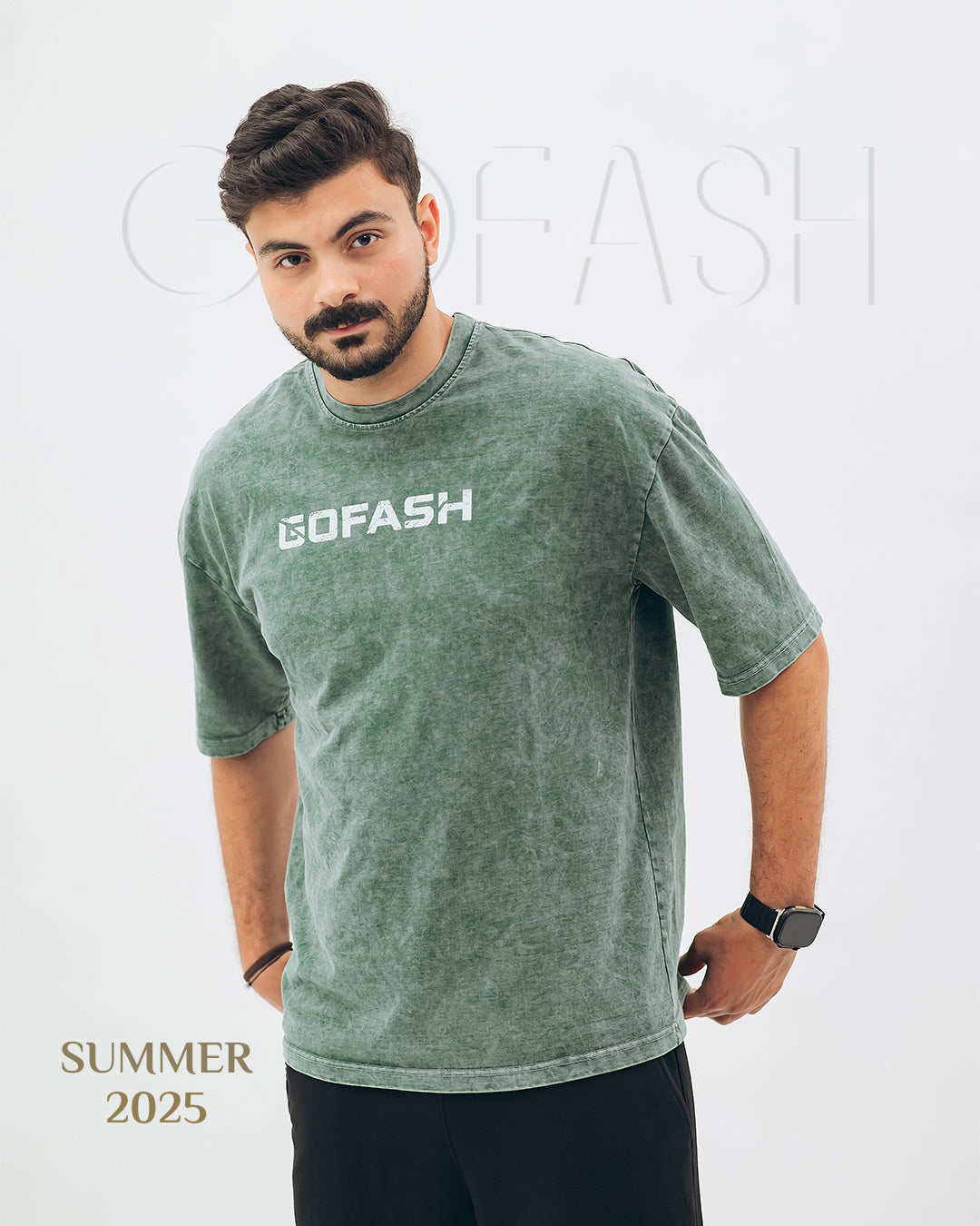 Olive Washed T-SHIRT