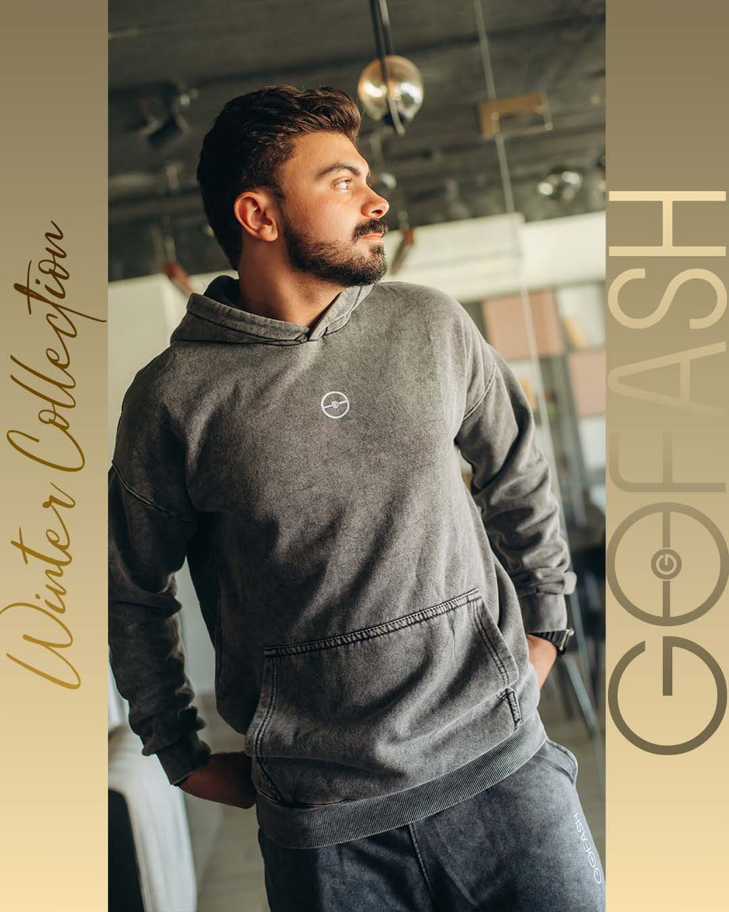 Grey Washed Hoodie