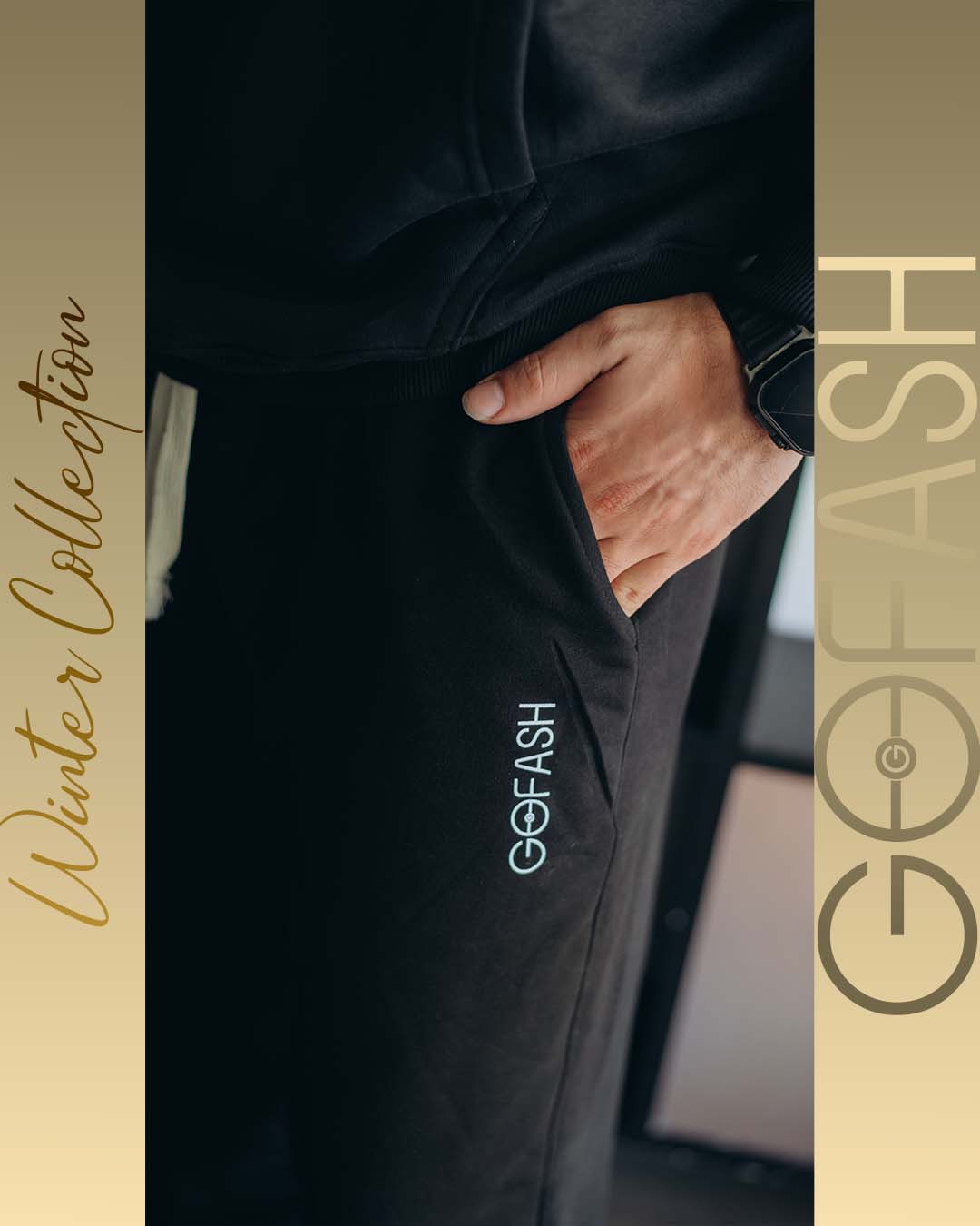 Wide Leg Sweatpants (Black)