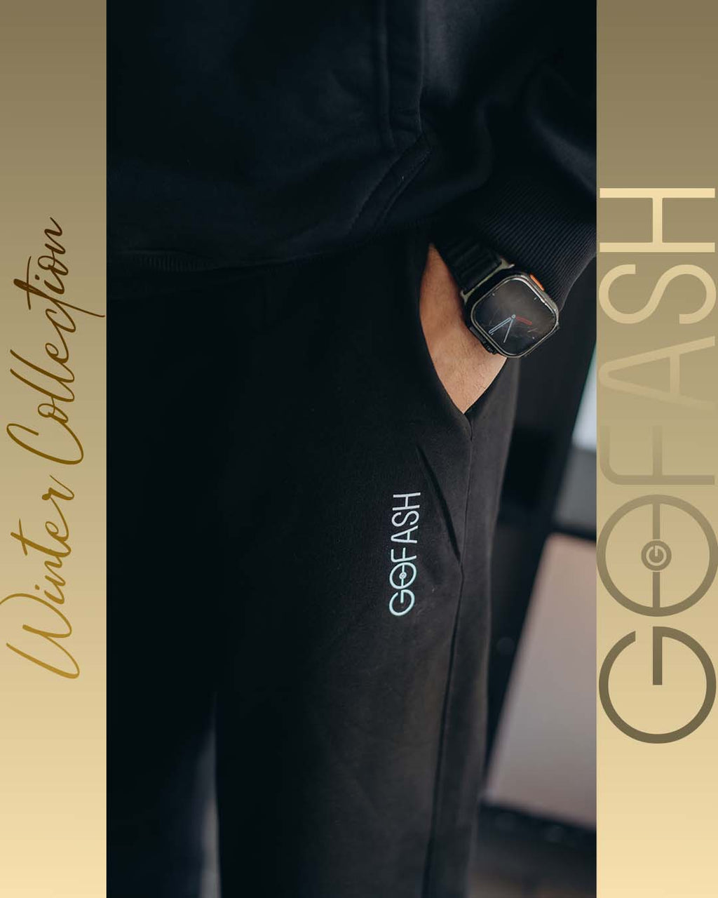 Wide Leg Sweatpants (Black)