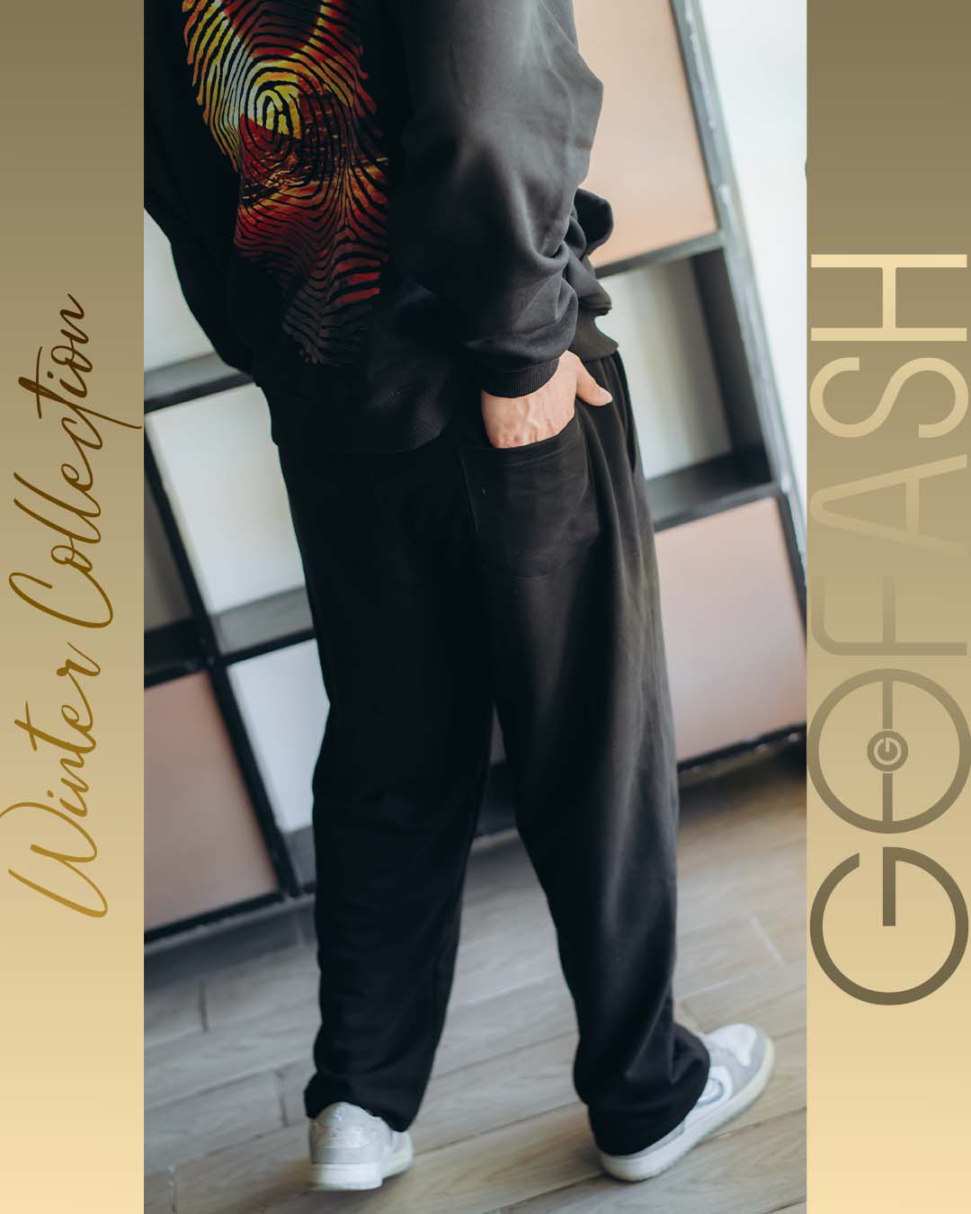 Wide Leg Sweatpants (Black)