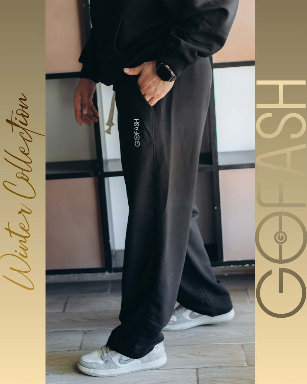 Wide Leg Sweatpants (Black)