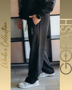 Wide Leg Sweatpants (Black)