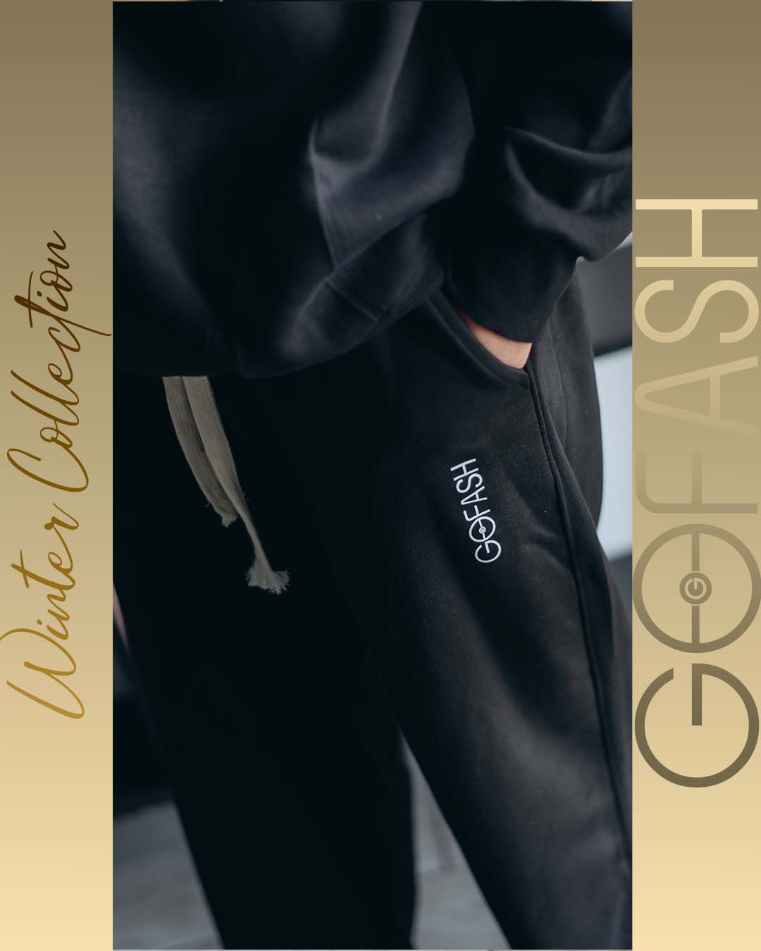 Wide Leg Sweatpants (Black)