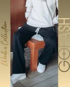 Wide Leg Sweatpants (Black)