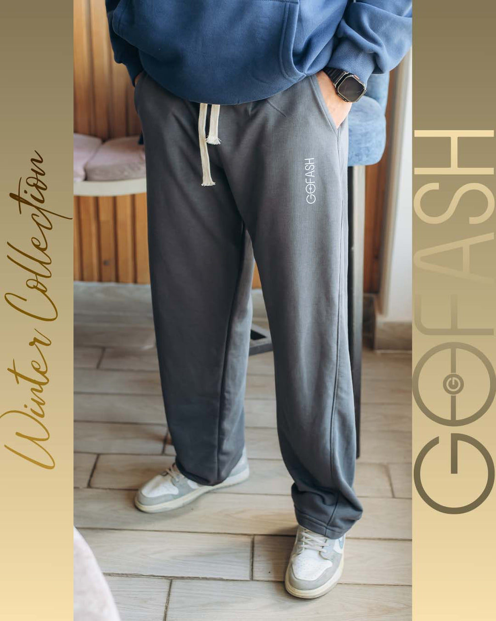 Wide Leg Sweatpants (Iron Grey)