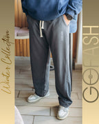 Wide Leg Sweatpants (Iron Grey)