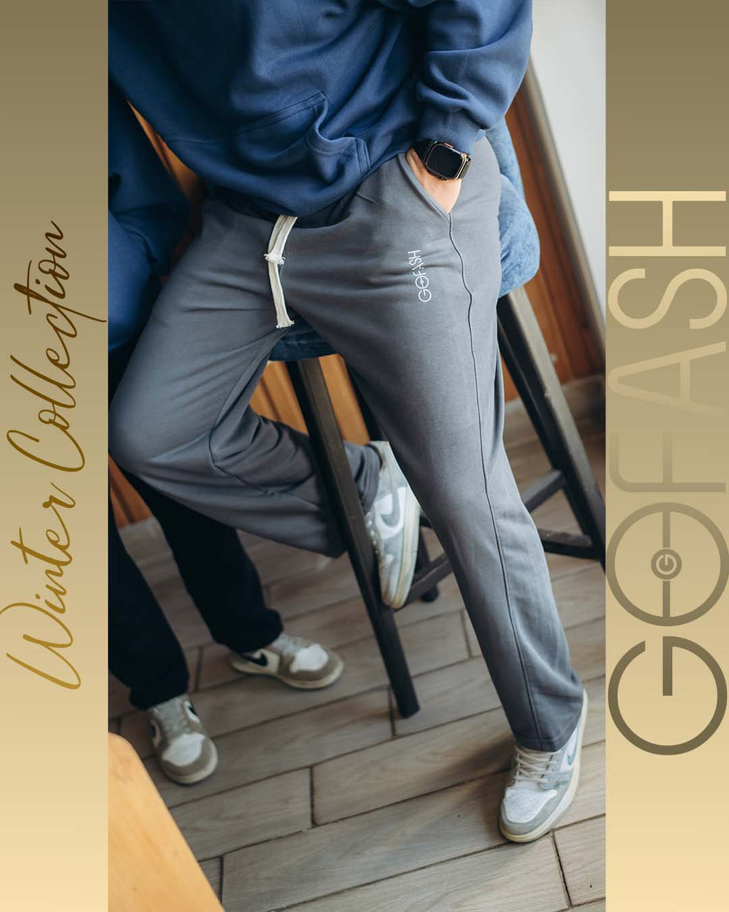 Wide Leg Sweatpants (Iron Grey)