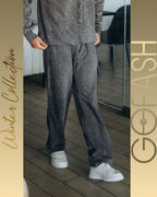 Wide Leg Sweatpants (Grey Washed)