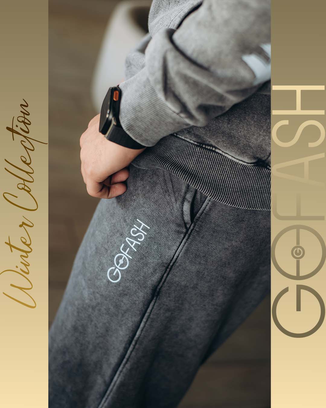 Wide Leg Sweatpants (Grey Washed)