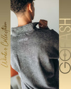 Grey Washed Quarter Zipper