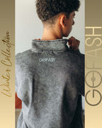 Grey Washed Quarter Zipper