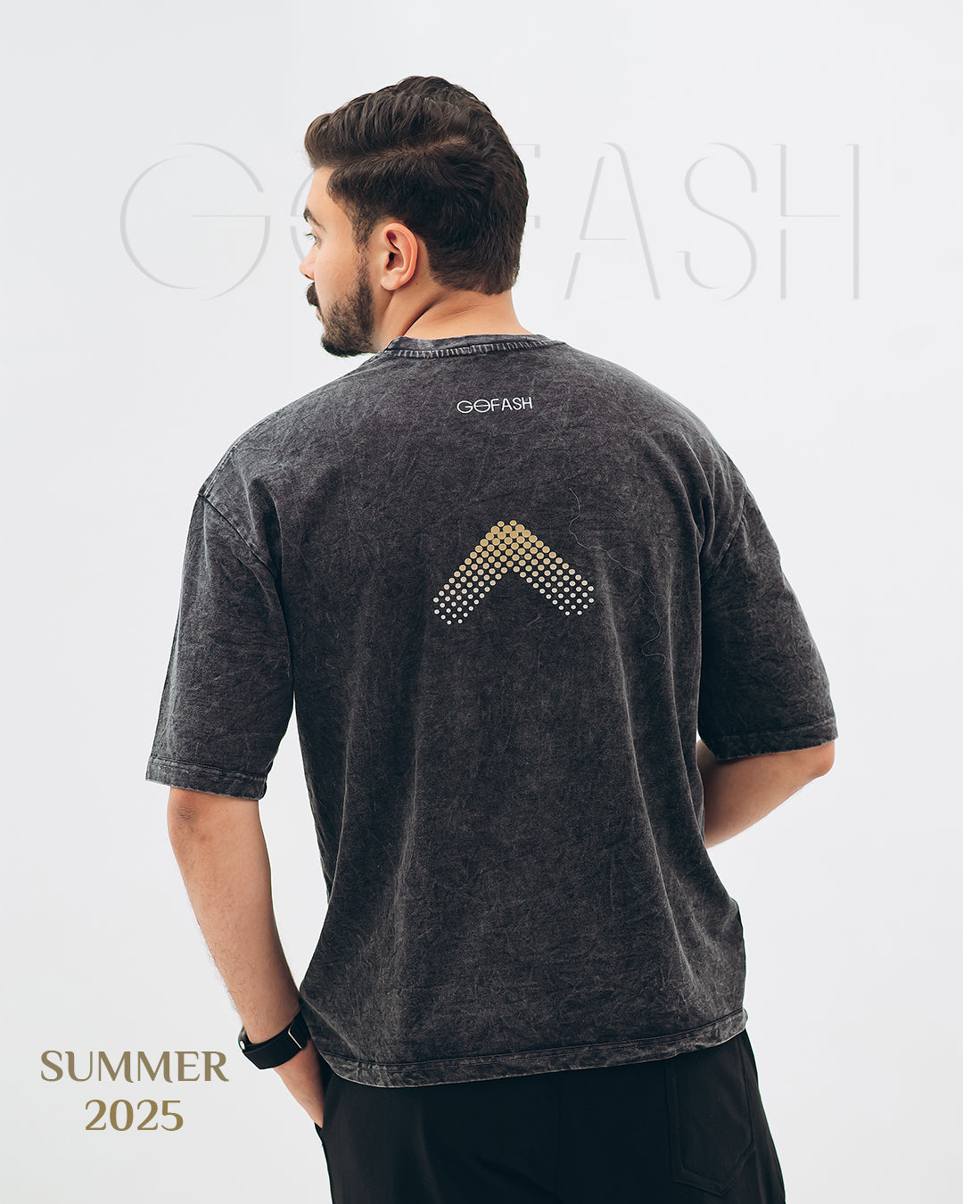 Gray Washed T-SHIRT (العربي)