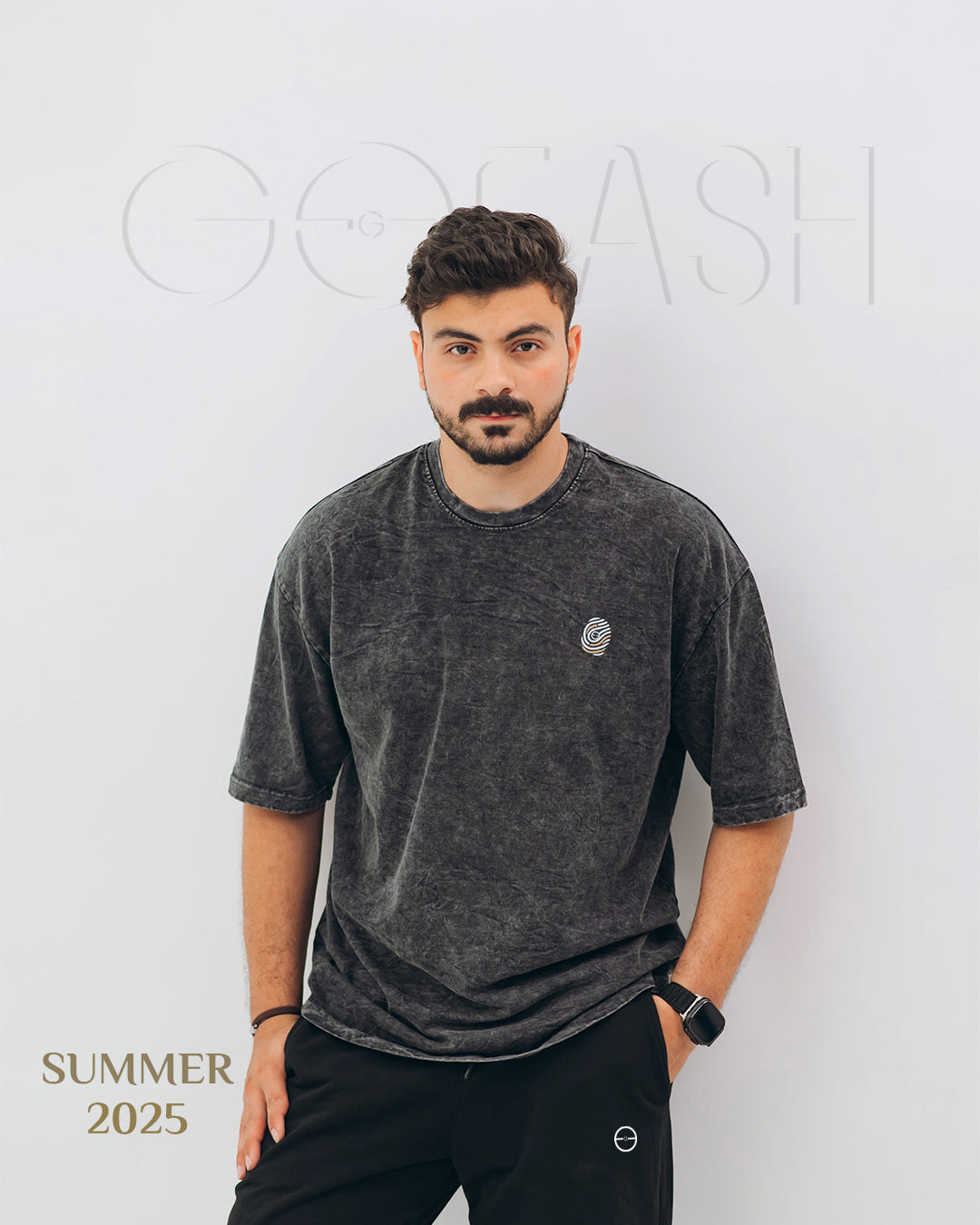Gray Washed T-SHIRT (البصمة)
