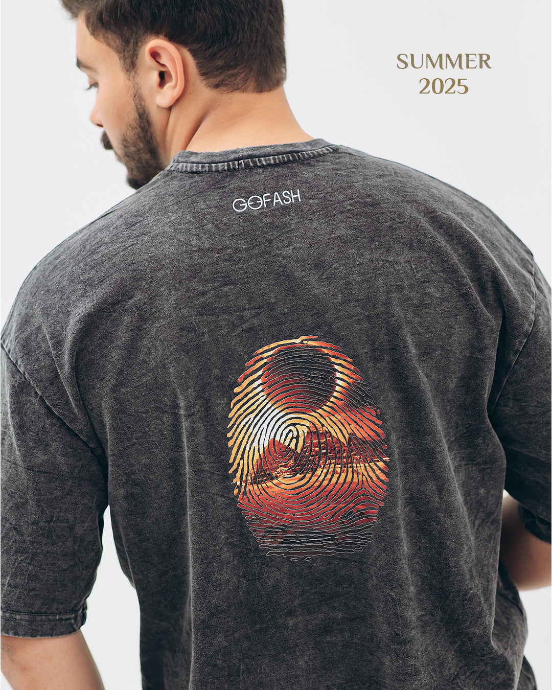 Gray Washed T-SHIRT (البصمة)