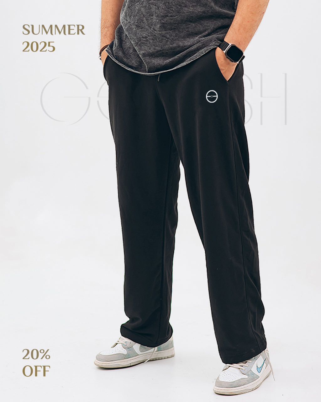 Wide leg Sweatpants (Black)
