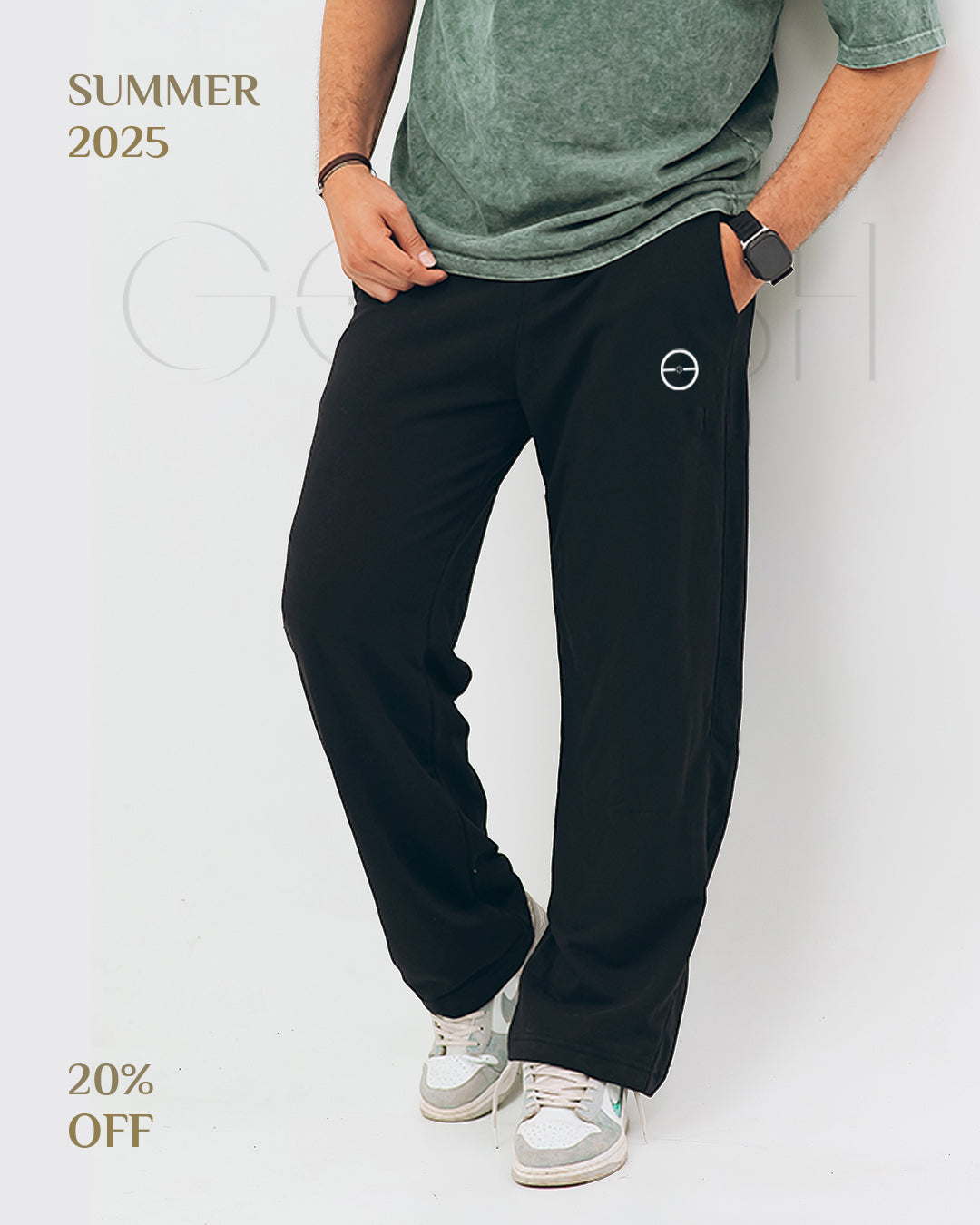 Wide leg Sweatpants (Black)