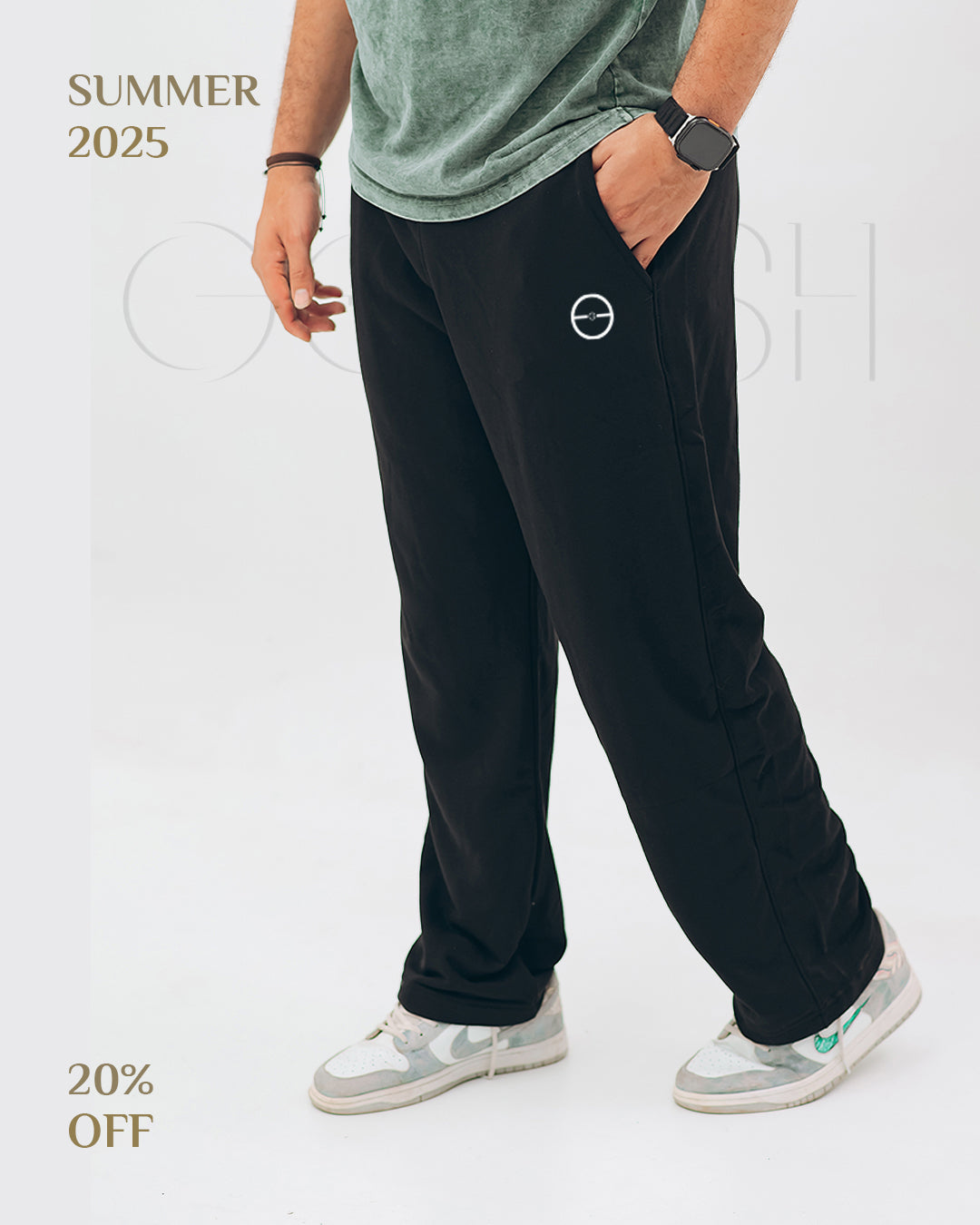 Wide leg Sweatpants (Black)