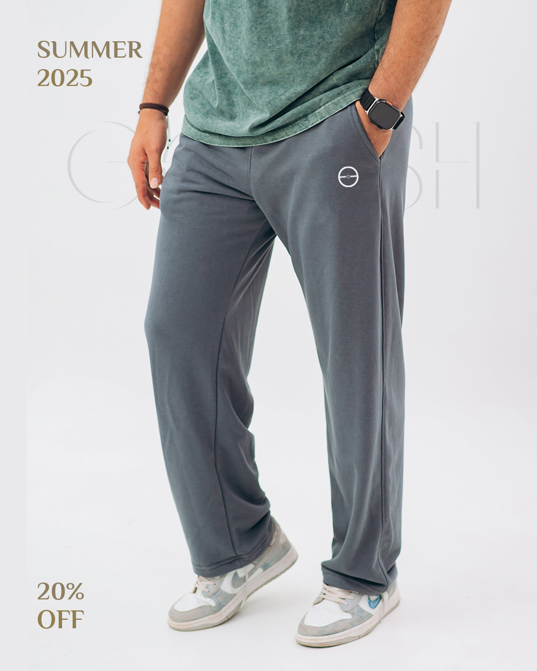 Wide leg Sweatpants (Iron Gray)