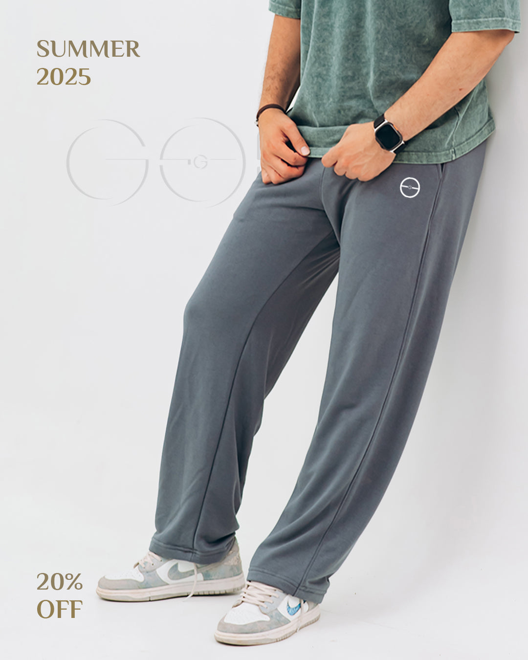 Wide leg Sweatpants (Iron Gray)